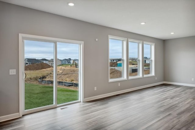 3112 Sugar Maple Dr, Chaska, MN 55318 - spare room with wood finished floors and recessed lighting