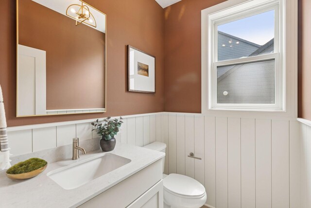 4612 Meadowview Ln, Minnetrista, MN 55331 - half bath with a wainscoted wall and vanity
