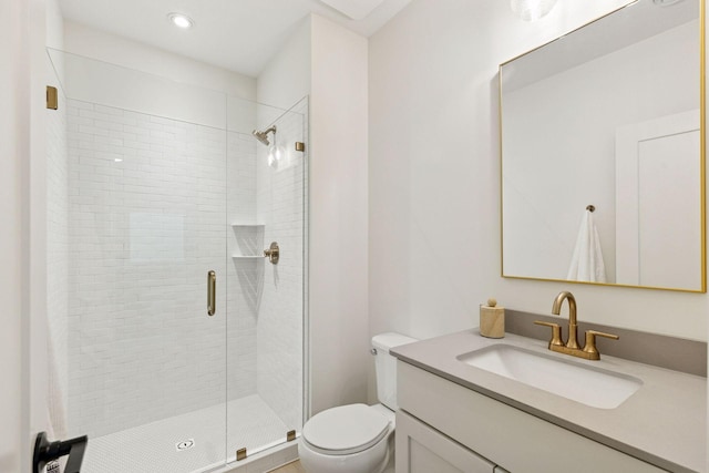 4612 Meadowview Ln, Minnetrista, MN 55331 - full bath with a stall shower, vanity, and recessed lighting