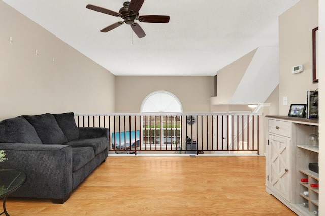 6477 Regency Ln, Eden Prairie, MN 55344 - sitting room featuring light wood-style flooring and a ceiling fan
