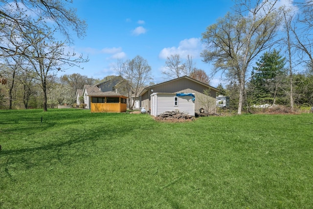 view of grassy yard