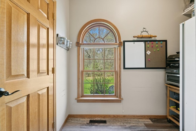 entryway featuring wood finished floors