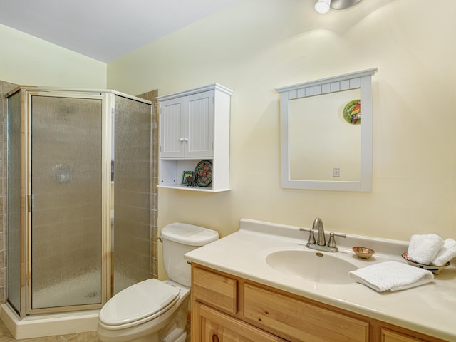 1351 Lone Pine Ln, Garfield Twp, WI 54001 - full bath featuring a stall shower, toilet, and vanity