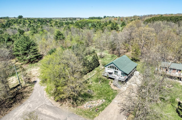 1351 Lone Pine Ln, Garfield Twp, WI 54001 - view from above of property with a forest