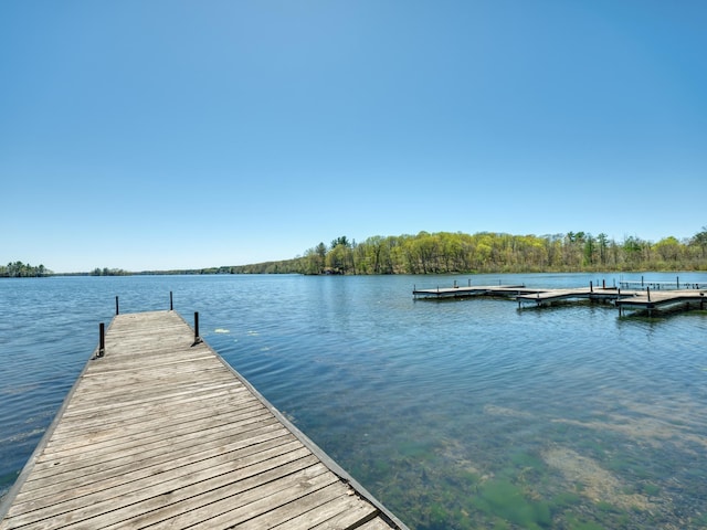 1351 Lone Pine Ln, Garfield Twp, WI 54001 - dock area featuring a water view