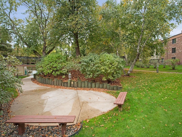 7520 Cahill Rd Unit 222A, Edina, MN 55439 - view of green lawn featuring a patio area