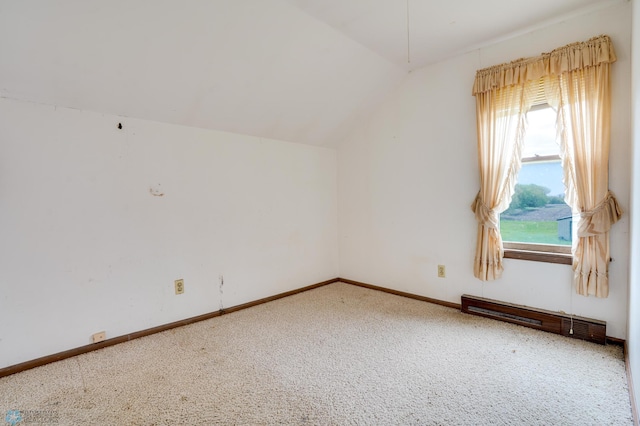 10544 40th St N, Kragnes Twp, MN 56560 - additional living space with carpet flooring, lofted ceiling, and baseboards