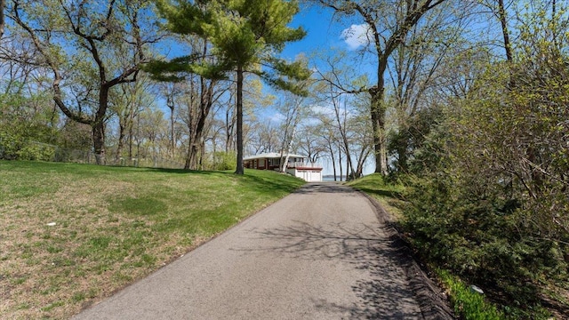 view of asphalt driveway