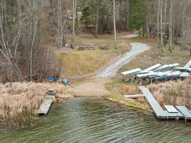19531 Pine Landing Dr, Grand Rapids, MN 55744 - dock area featuring a water view