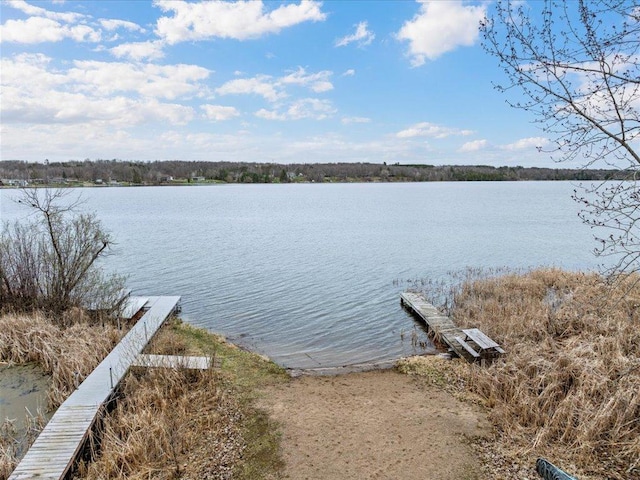 19531 Pine Landing Dr, Grand Rapids, MN 55744 - dock featuring a water view