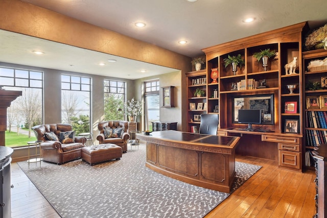 1860 Shoreline Dr, Orono, MN 55391 - office area featuring light wood finished floors and recessed lighting