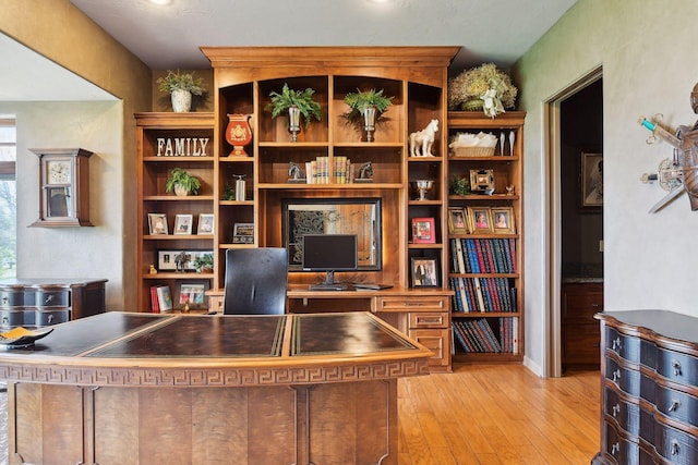 1860 Shoreline Dr, Orono, MN 55391 - home office with light wood-style flooring