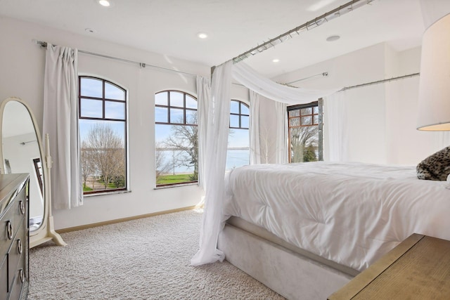 1860 Shoreline Dr, Orono, MN 55391 - bedroom featuring carpet flooring, baseboards, and recessed lighting