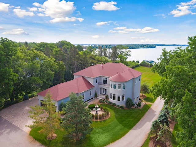 1860 Shoreline Dr, Orono, MN 55391 - view from above of property with a nearby body of water