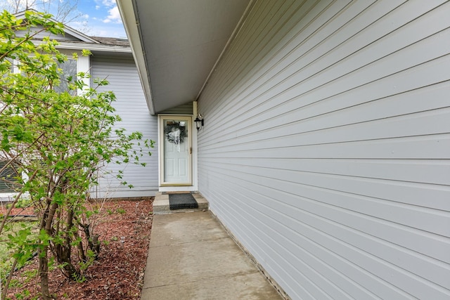 view of doorway to property