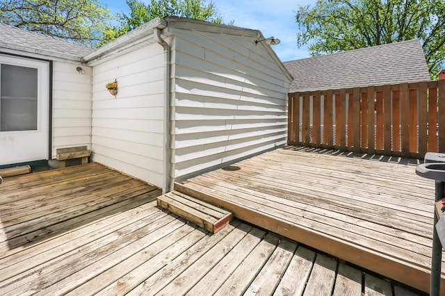 view of wooden deck