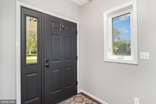 entrance foyer with baseboards