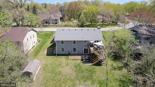 aerial perspective of suburban area