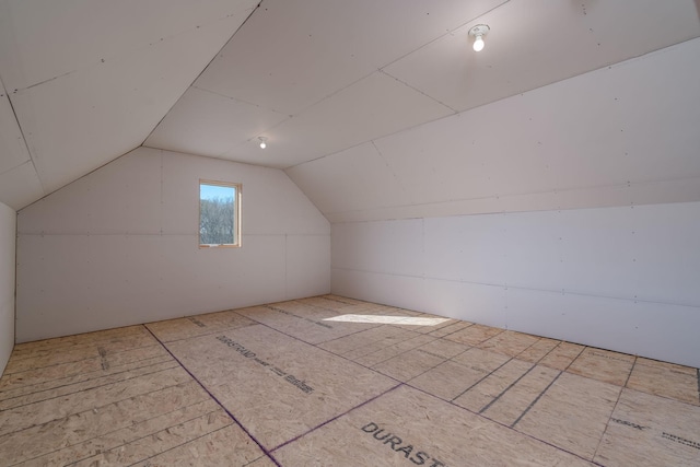 bonus room with lofted ceiling