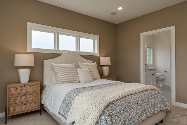2132 Deerwood Dr, North Mankato, MN 56003 - bedroom with carpet floors, recessed lighting, and ensuite bathroom