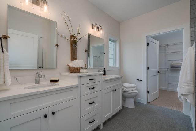 2132 Deerwood Dr, North Mankato, MN 56003 - bathroom with double vanity and a spacious closet