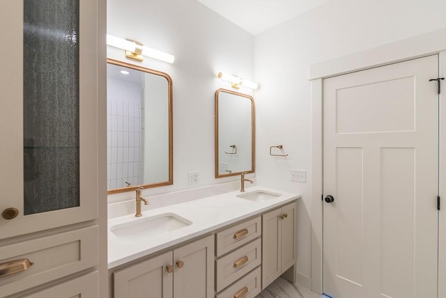full bath featuring double vanity