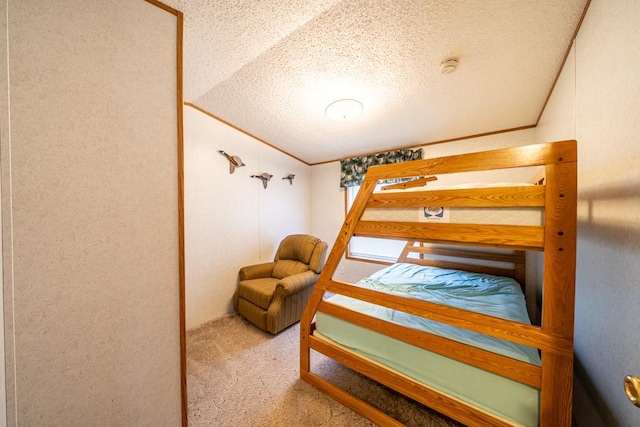 29501 Maplewood Rd Autumn, Unit Autumn, Callaway, MN 56521 - carpeted bedroom with a textured ceiling and vaulted ceiling