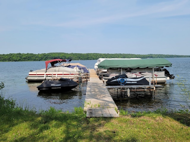 29501 Maplewood Rd Autumn, Unit Autumn, Callaway, MN 56521 - dock with a water view and boat lift