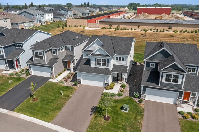 aerial view of residential area