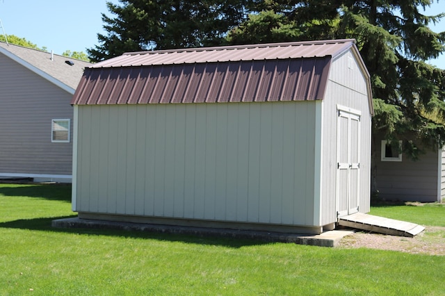 view of shed