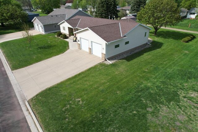 aerial view of residential area