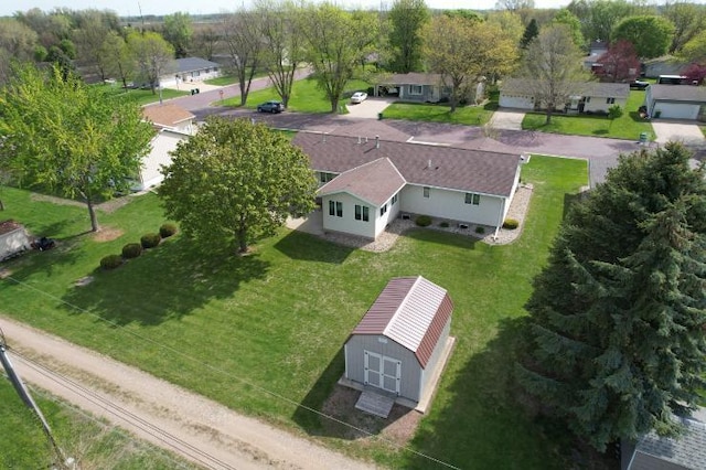 aerial perspective of suburban area