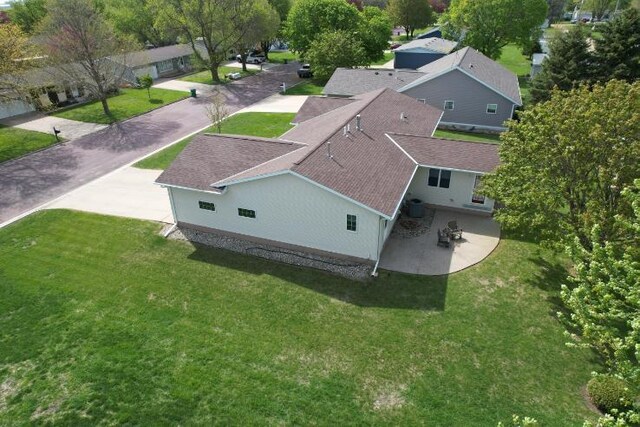 aerial perspective of suburban area