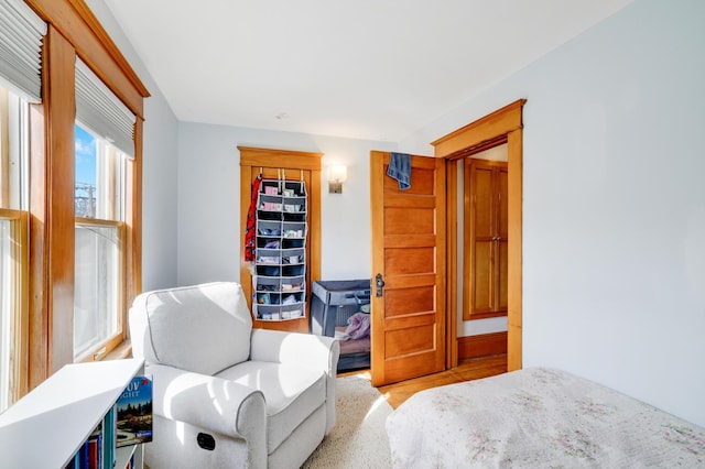bedroom featuring wood finished floors