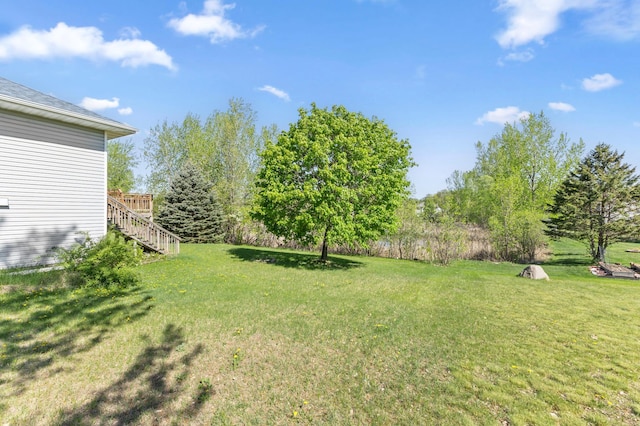 7724 385th St, North Branch, MN 55056 - view of green lawn with stairs