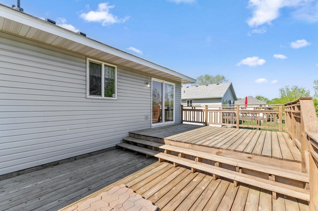 7724 385th St, North Branch, MN 55056 - view of wooden terrace