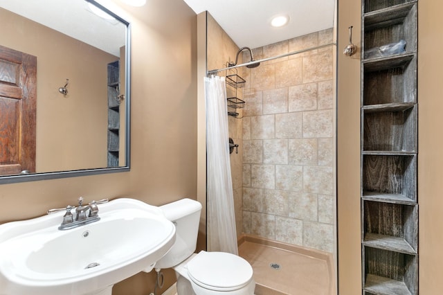 7724 385th St, North Branch, MN 55056 - full bathroom with a sink, a stall shower, and toilet