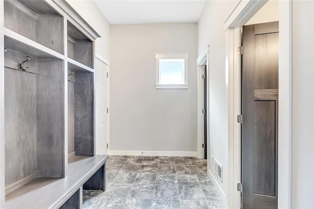 mudroom with baseboards