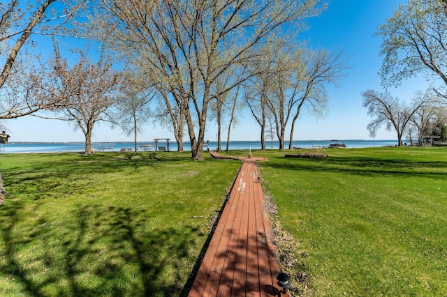 37009 Blarney Beach Rd, Everts Twp, MN 56515 - view of property's community with a water view and a lawn