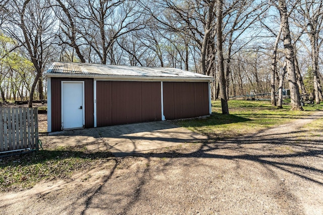 37009 Blarney Beach Rd, Everts Twp, MN 56515 - view of outdoor structure featuring an outbuilding and fence