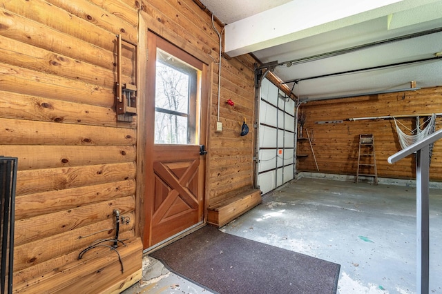 37009 Blarney Beach Rd, Everts Twp, MN 56515 - garage with wooden walls