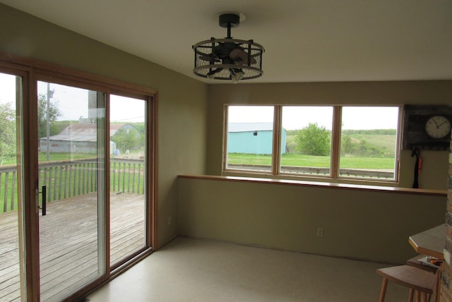 29618 110th Pl, Sturgeon Lake, MN 55783 - unfurnished sunroom with healthy amount of natural light and a chandelier