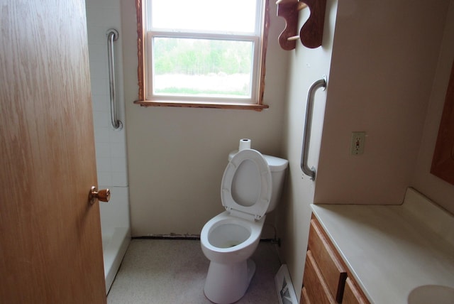 29618 110th Pl, Sturgeon Lake, MN 55783 - bathroom with toilet, vanity, and a shower