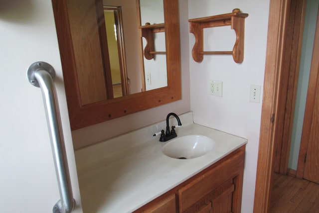 29618 110th Pl, Sturgeon Lake, MN 55783 - bathroom with vanity and wood finished floors