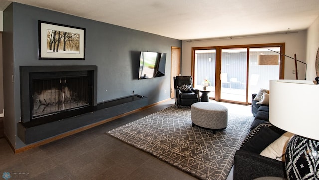 130 Woodcrest Dr N, Fargo, ND 58102 - living room with a fireplace with raised hearth