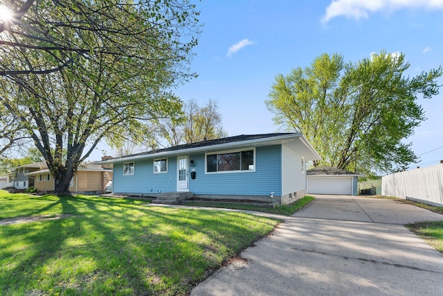 view of front of home with an outdoor structure, a garage, and entry steps
