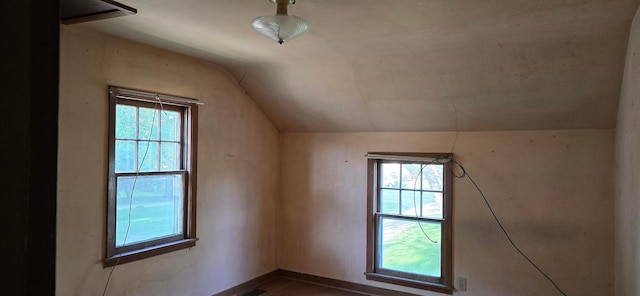 bonus room with lofted ceiling