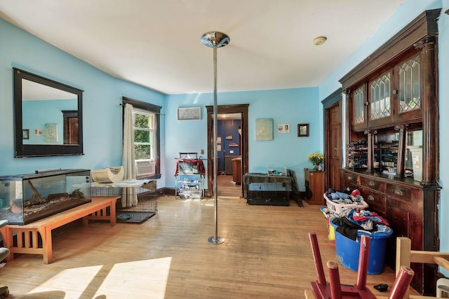 interior space with wood finished floors