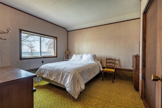 23711 Clarissa Haven Dr, Girard Twp, MN 56551 - carpeted bedroom with ornamental molding