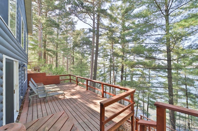 view of wooden deck